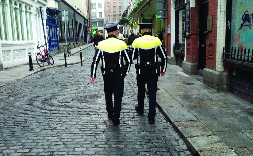 Irish police, An Garda Síochána, walking in Dublin