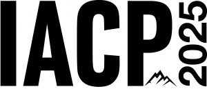 Bold black 'IACP' logo with vertically aligned '2025' on right; small mountain graphic beneath the 'P', set against a clean white background