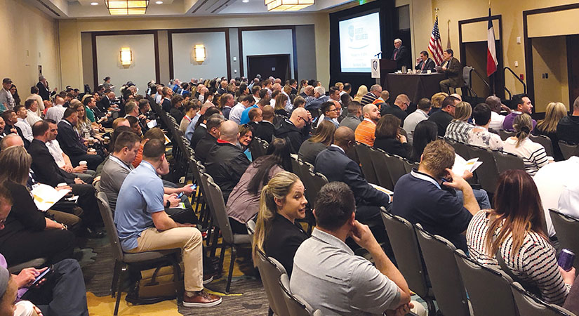 Image of audience at presentation