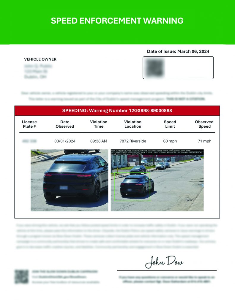 Speed enforcement warning - Police Chief Magazine