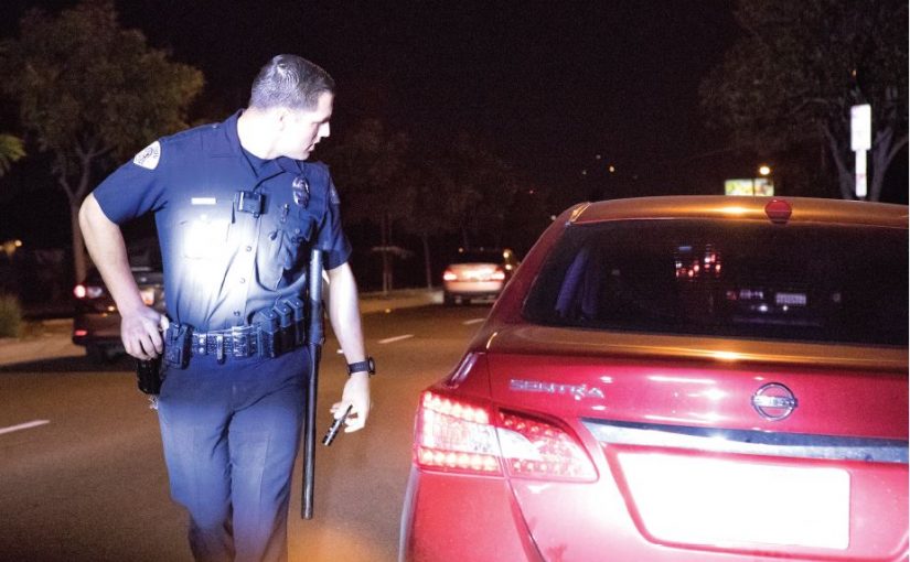 officer with a body-worn camera during a traffic stop