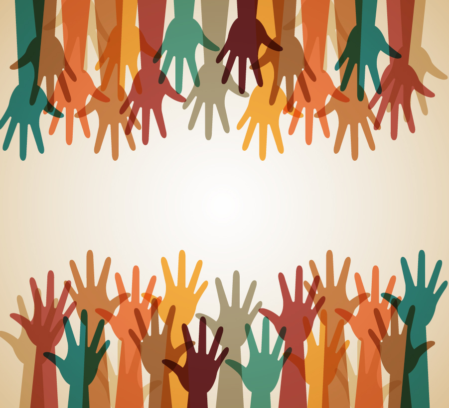 multicolored hands Police Chief Magazine